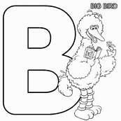 coloriage 1 rue sesame alphabet b
